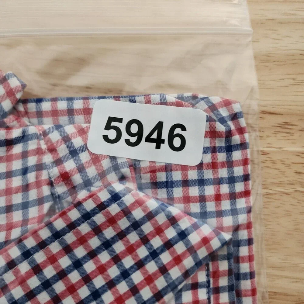 Ralph Lauren Red / Blue Plaid Long Sleeve Button Down Shirt Youth Size L 16 / 18